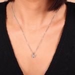 Pendant 750/18 K White Gold with Diamonds 0.12 ct H/si, Butterfly - AN-45158-WG