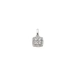 Anhänger 750/18 K Weissgold mit Diamanten 0.18 ct H/si