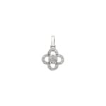 Anhänger 750/18 K Weissgold mit Diamanten 0.18 ct H/si, Kleeblatt
