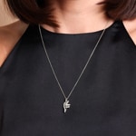 Pendant 750/18 K White Gold with Diamonds 0.19 ct - AN-73787-WG