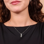 Pendentif or gris 750/18 ct avec diamants 0.19 ct H/si - AN-73433-WG