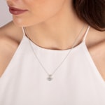 Pendant 750/18 K White Gold Heart with Diamonds 0.21 ct H/si - AN-54883-WG