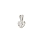 Pendant 750/18 K White Gold Heart with Diamonds 0.21 ct H/si - AN-54883-WG