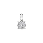 Pendentif or gris 750/18 ct avec diamants 0.25 ct H/si