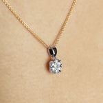 Pendant 750/18 K White Gold with Diamonds 0.25 ct H/si - AN-69629-WG