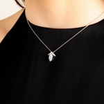 Anhänger 750/18 K Weissgold mit Diamanten 0.25 ct H/si - AN-70002-WG