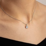 Pendant 750/18 K White Gold with Diamonds 0.33 ct H/si - AN-69207-WG