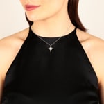 Anhänger 750/18 K Weissgold Stern mit Diamanten 0.33 ct H/si - AN-69996-WG