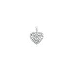 Anhänger 750/18 K Weissgold mit Diamanten 0.51 ct H/si, Herz