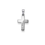 Pendentif or gris 750/18 ct avec brilliants, Croix