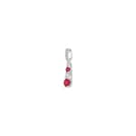 Pendant 750/18 K White Gold with Rubies & Diamonds 0.18 ct H/si - AN-73393-RUB-WG