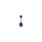 Anhänger 750/18 K Weissgold mit Saphiren & Diamanten 0.16 ct