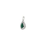 Pendant 750/18 K White Gold with Emeralds 0.40ct. and Diamonds 0.08ct. - ML177GEB5