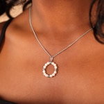 Pendentif or gris 750/18 ct avec perles de culture d'eau douce - 623961PW