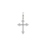 Anhänger 750/18 K Weissgold Kreuz mit Zirkonia - PP1013-02