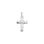 Pendant 750/18 K White Gold Cross with Cubic Zirconia - PP1648-1