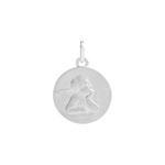 Pendant 750/18 K White Gold Ø 18mm, Guardian Angel