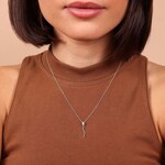 Anhänger 750/18 K Weissgold Schlange mit Diamanten 0.02 ct H/si - AN-73464-WG