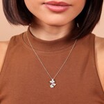 Anhänger 750/18 K Weissgold Schmetterlinge mit Diamanten 0.21 ct H/si - AN-70027-WG