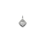 Pendentif or gris 750/18 ct, Signe du zodiaque Lion