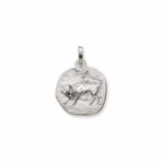 Pendant 750/18 K White Gold, Astrological sign of Taurus