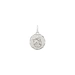 Pendentif argent 925 lapidé Ange gardien Ø 14mm