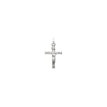Pendentif Argent 925 rhodié 11x19mm, Crucifix