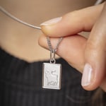 Pendant 925 Silver rhodium-plated Astrological Sign of Taurus 12x14mm - 306661.2