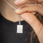 Pendentif Argent 925 rhodié 12x14mm, Signe du zodiaque Gémeaux - 306661.3