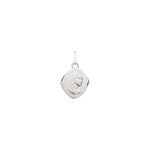 Pendentif Argent 925 rhodié 14x14mm, Vierge