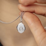 Pendentif Argent 925 rhodié 14x16mm, Signe du zodiaque Balance - 336183.7