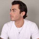 Pendant 925 Silver rhodium-plated 18x32mm, Cross - 316046