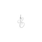 Pendentif argent 925 rhodié Lettre E - 336185.E
