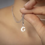 Pendentif argent 925 rhodié Lettre G - 316527.G