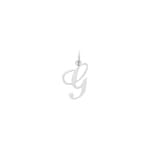 Pendentif argent 925 rhodié Lettre G - 336185.G