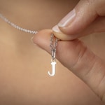 Pendant 925 Silver rhodium-plated Letter J - 316527.J
