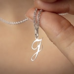 Pendant 925 Silver rhodium-plated Letter J - 336185.J