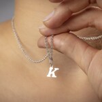 Pendentif argent 925 rhodié Lettre K - 316527.K