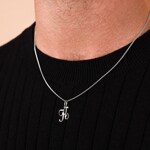 Pendentif argent 925 rhodié Lettre K - 336185.K