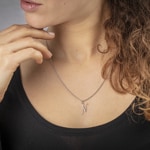 Pendentif Argent 925 rhodié, Lettre N - 336185.N