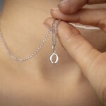 Anhänger 925 Silber rhodiniert Buchstabe O - 316527.O