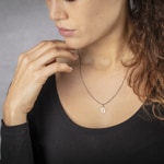 Anhänger 925 Silber rhodiniert Buchstabe O - 316527.O