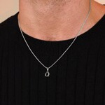 Pendant 925 Silver rhodium-plated, Letter Q - 316527.Q