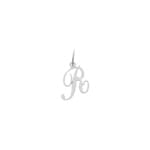 Pendentif argent 925 rhodié Lettre R - 336185.R