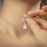 Pendant 925 Silver rhodium-plated Letter S - 316527.S