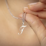 Anhänger 925 Silber rhodiniert Buchstabe T - 336185.T