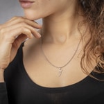 Anhänger 925 Silber rhodiniert Buchstabe T - 336185.T