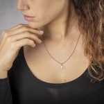 Pendant 925 Silver rhodium-plated, Letter U - 316527.U