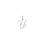 Pendant 925 Silver rhodium-plated, Letter U - 336185.U