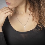 Pendant 925 Silver rhodium-plated Letter V - 336185.V